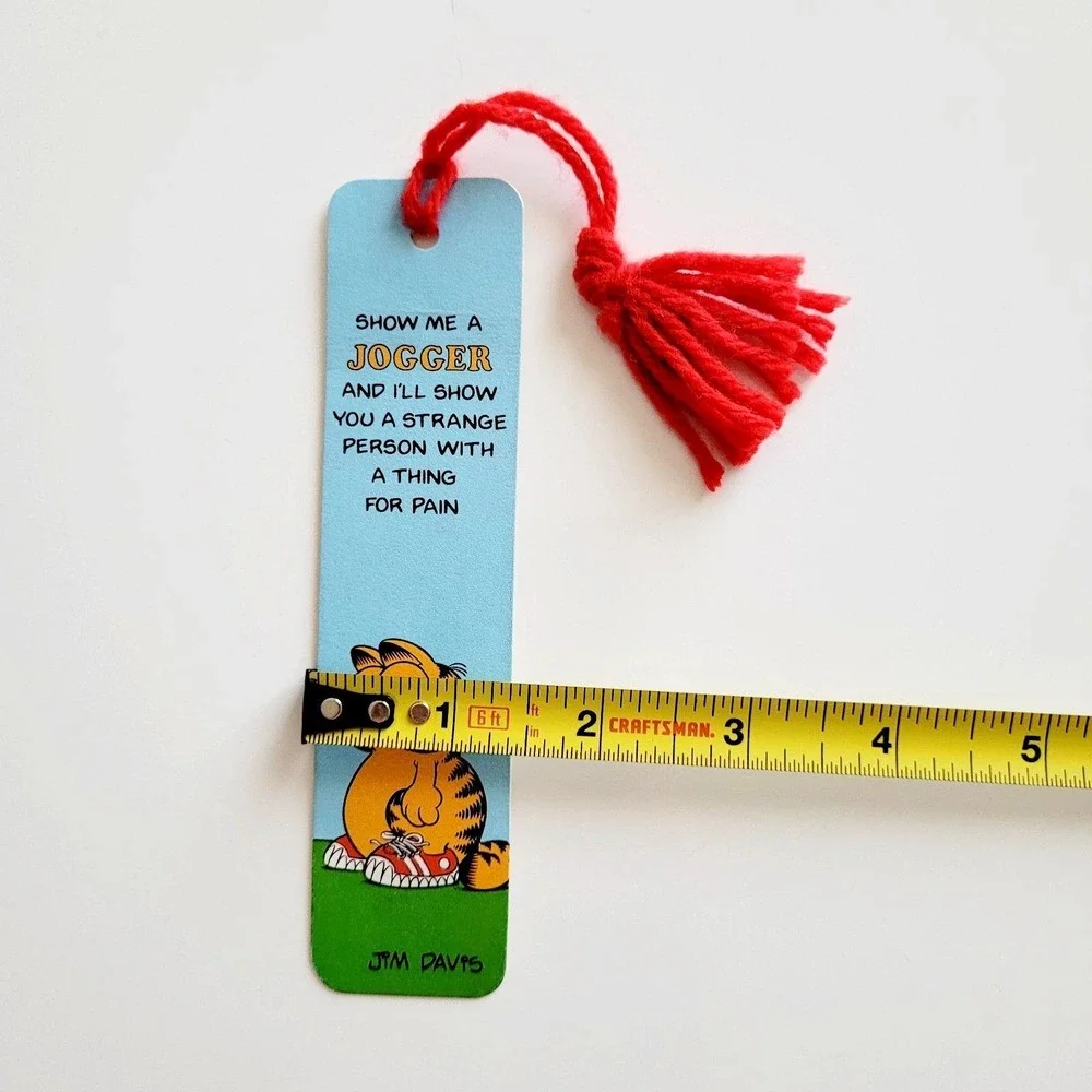 Vintage 70s Garfield Bookmark Jogger Joke Comic Jim Davis Antioch USA 1978 H-423